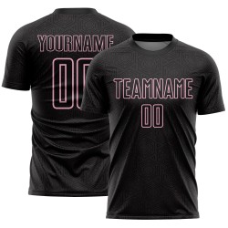 Soccer Sports Light Jersey Sublimation Custom Shape Geometric Pink Black Uniform
