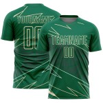 Kelly Soccer Jersey Lines Cream Custom Green Uniform Sports Sublimation Kelly Soccer Jersey Lines Cream Custom Green Uniform Sports Sublimation